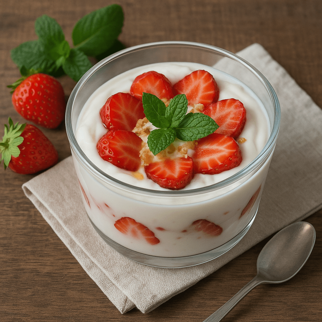 Genuss zum Erdbeermond: Ein einfaches Erdbeer-Joghurt-Dessert